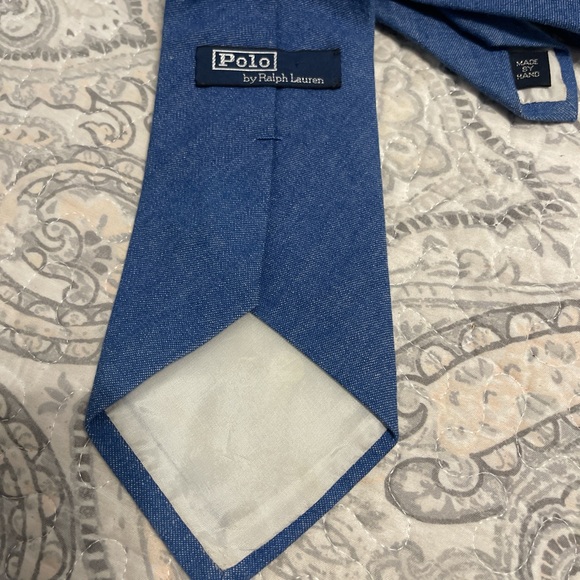 Ralph Lauren Classic Blue Men's Tie - Picture 3 of 7